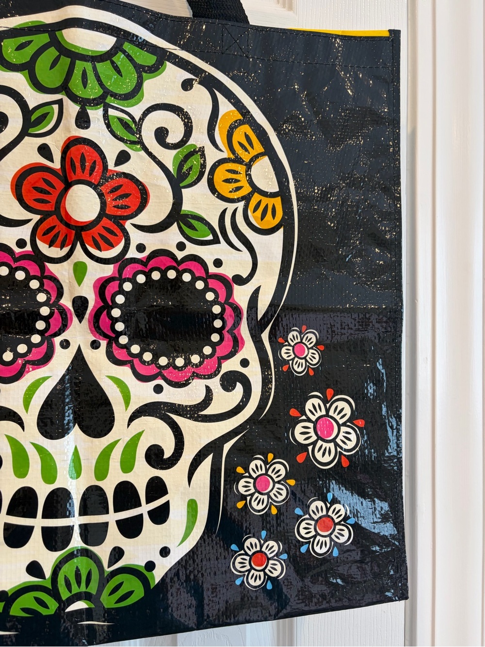 TJ Maxx Sugar Skull Reusable Tote Bag 💀🌹🌼🛍️ - Picture 4 of 8